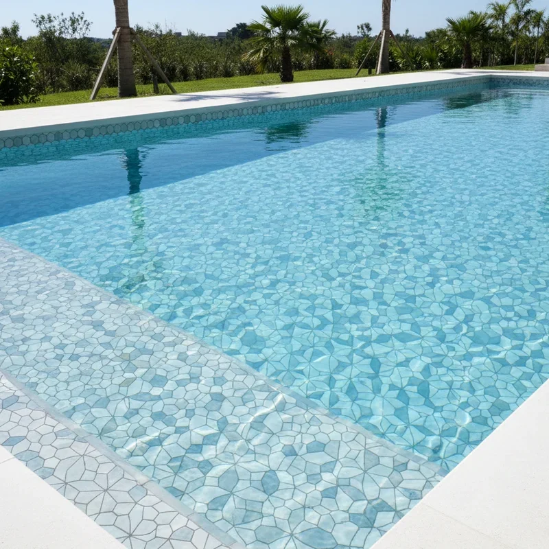 White Pool Tile Ideas