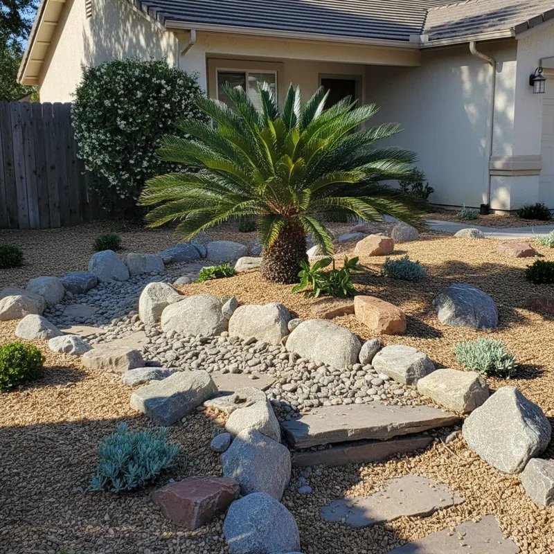 Front Yard Sago Palm Landscape Ideas