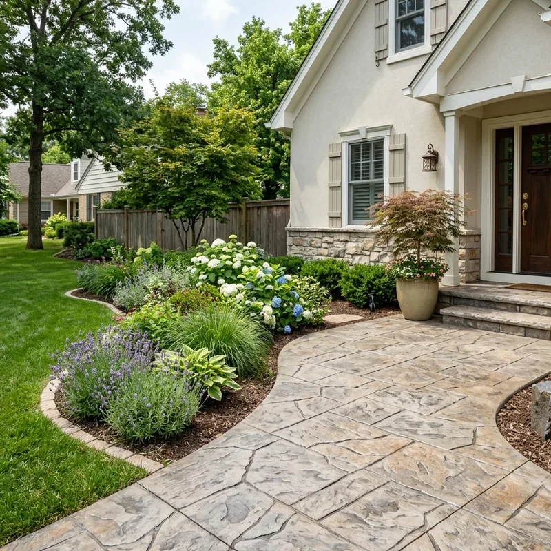 Front Yard Concrete Patio Ideas