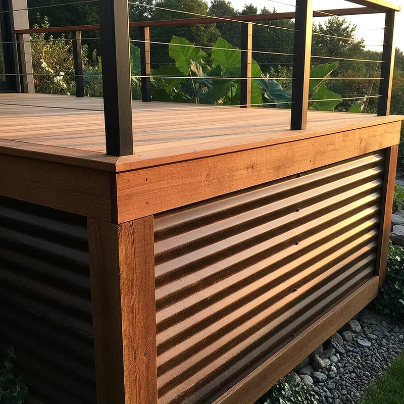 Horizontal Deck Skirting Ideas