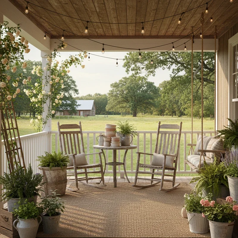 15 Farmhouse Porch Ideas to Elevate Country Charm