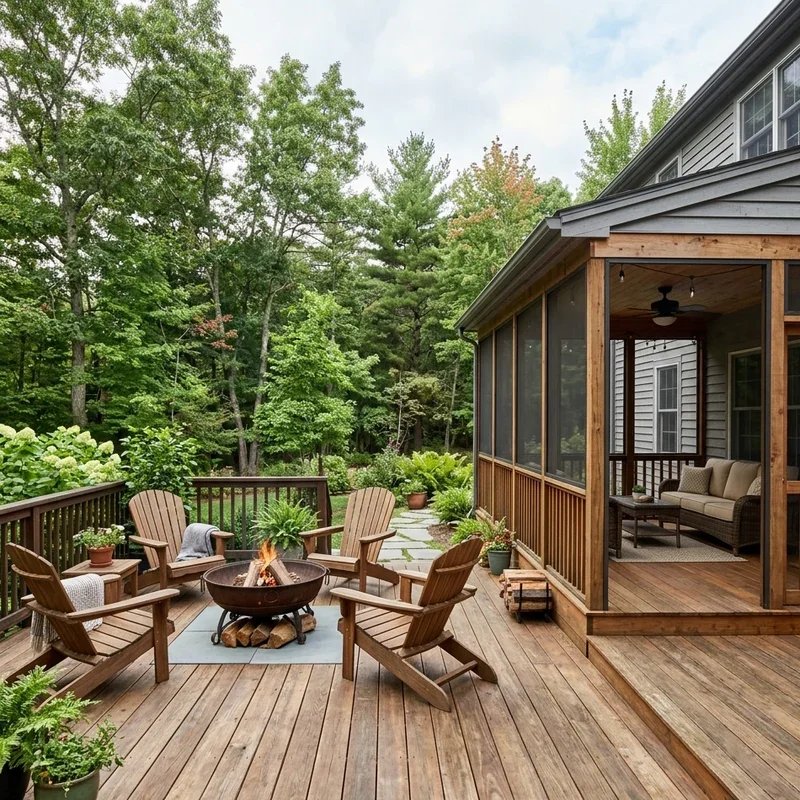 Deck With Fire Pit Ideas