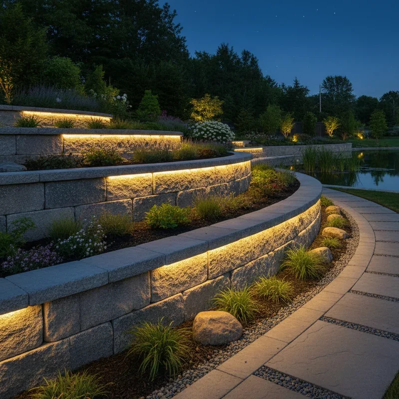 Retaining Wall Lighting Ideas