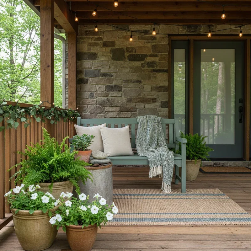 Wood Deck Front Porch Ideas
