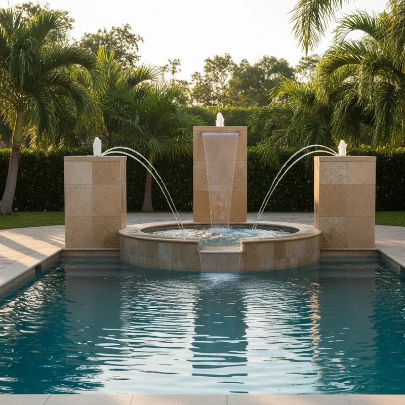 15 Pool Fountain Ideas for a Stunning Backyard Oasis