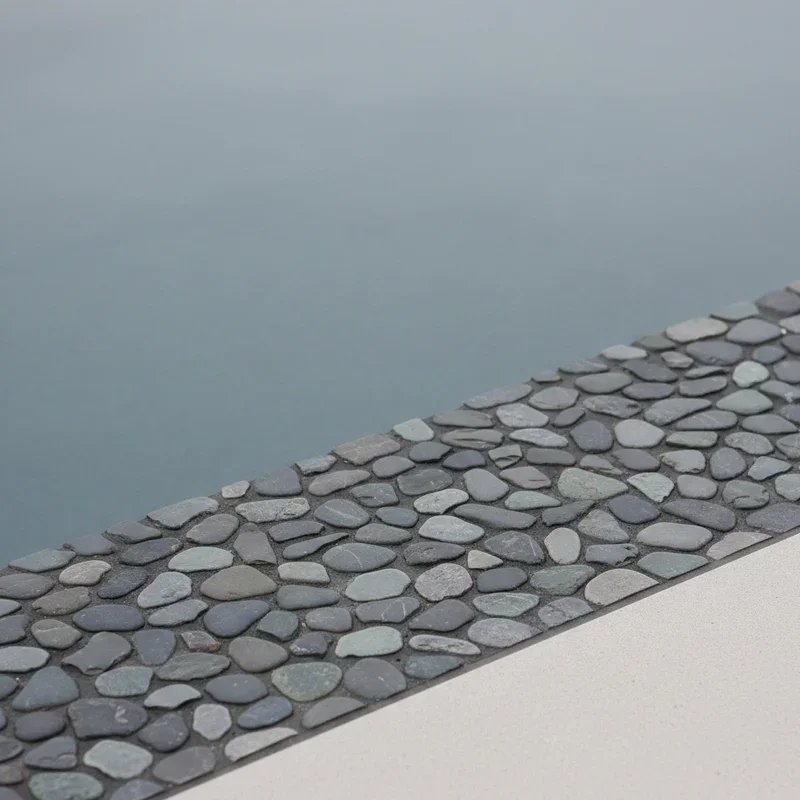 Grey Pool Waterline Tile Ideas
