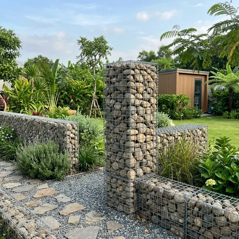 Narrow Gabion Fence Ideas