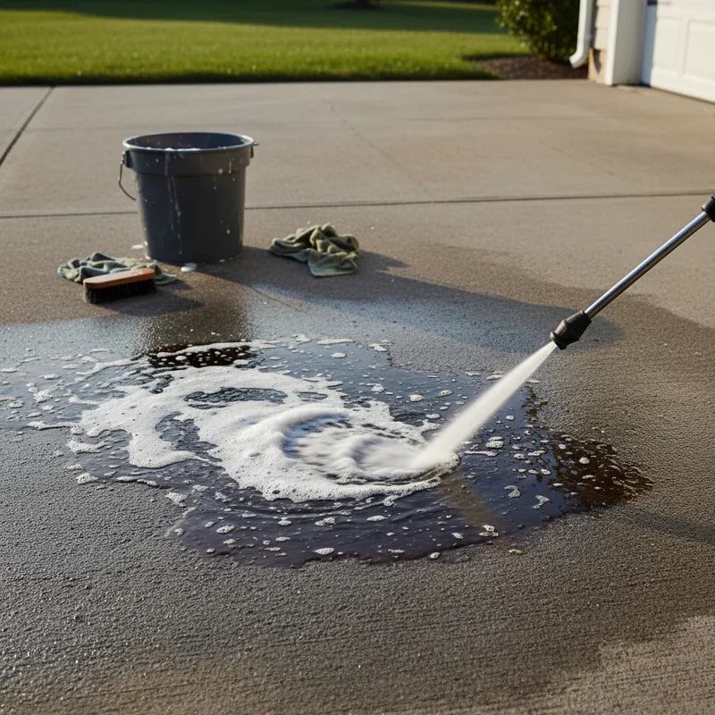How to Clean Oil Off Driveway