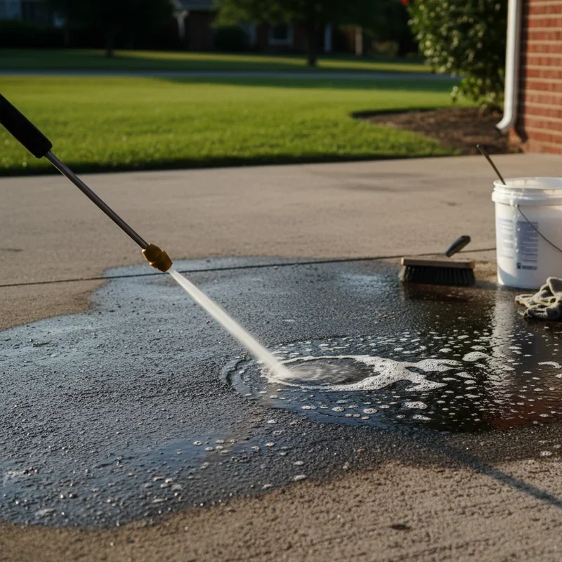 How to Clean Oil Off Driveway