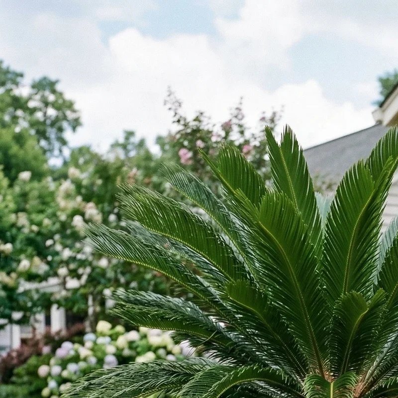 Front Yard Sago Palm Landscape Ideas