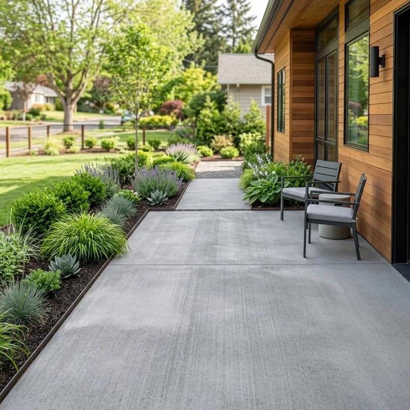 Front Yard Concrete Patio Ideas