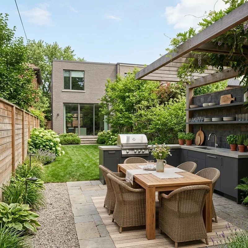 Rectangular Backyard Landscape Ideas