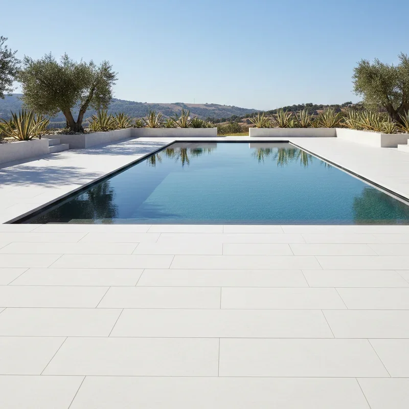 White Pool Tile Ideas