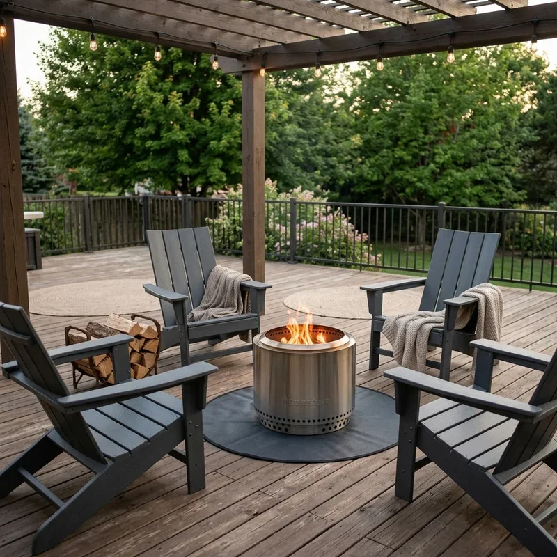 Deck With Fire Pit Ideas