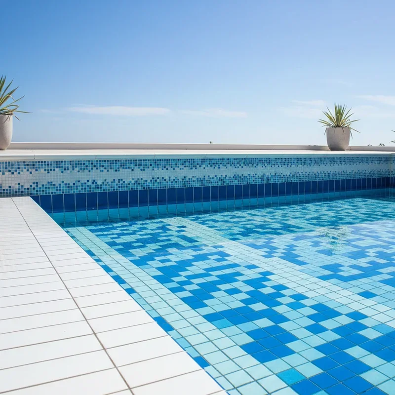 White Pool Tile Ideas