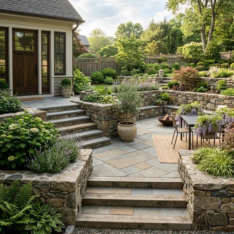 Step Down Patio Ideas