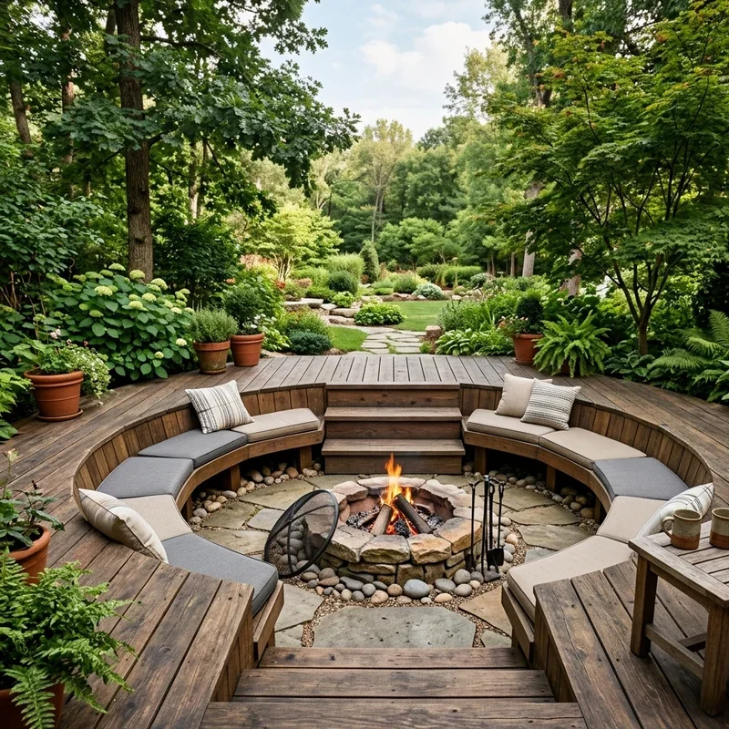 Deck With Fire Pit Ideas