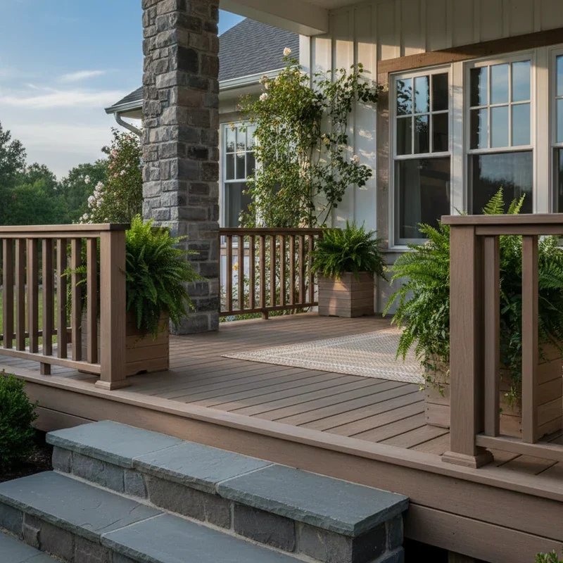 Wood Deck Front Porch Ideas
