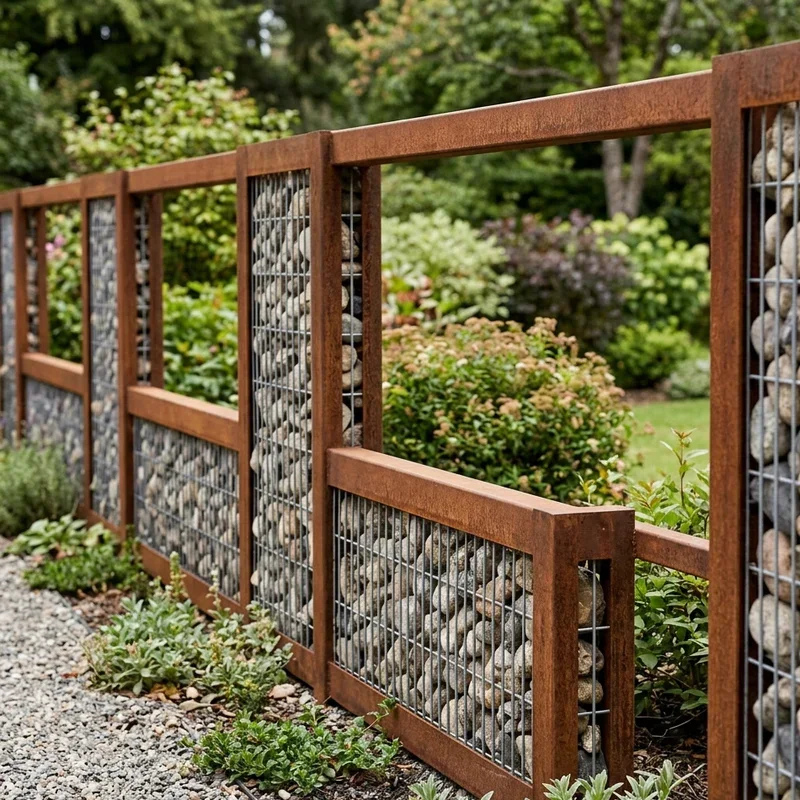 Narrow Gabion Fence Ideas