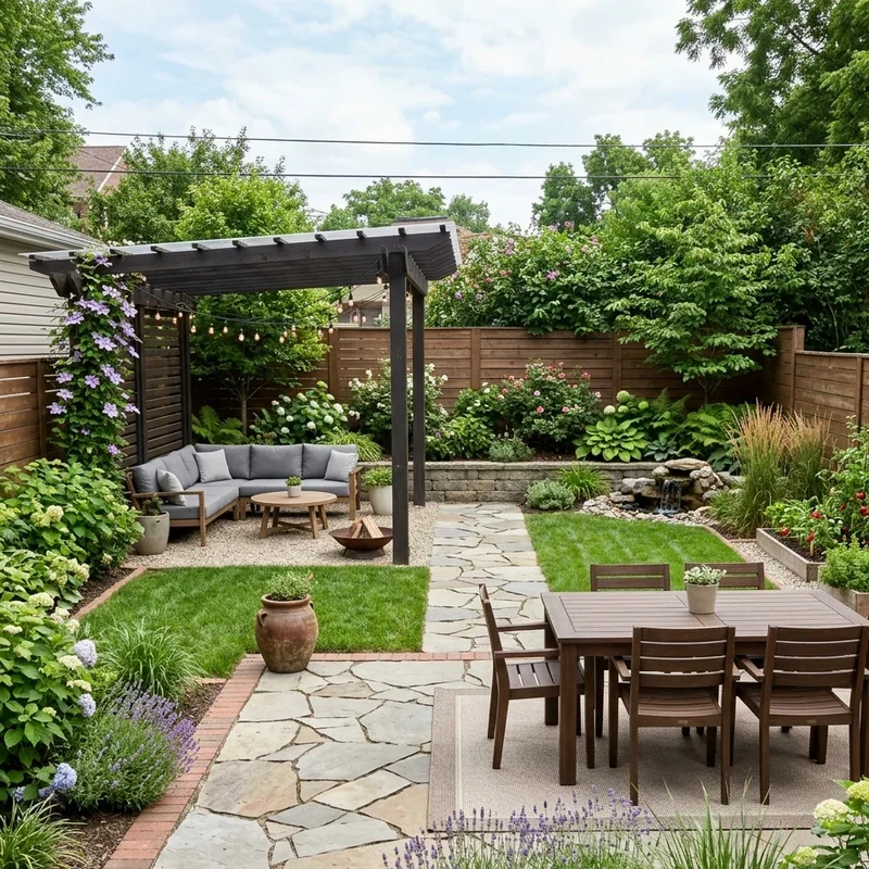 Rectangular Backyard Landscape Ideas