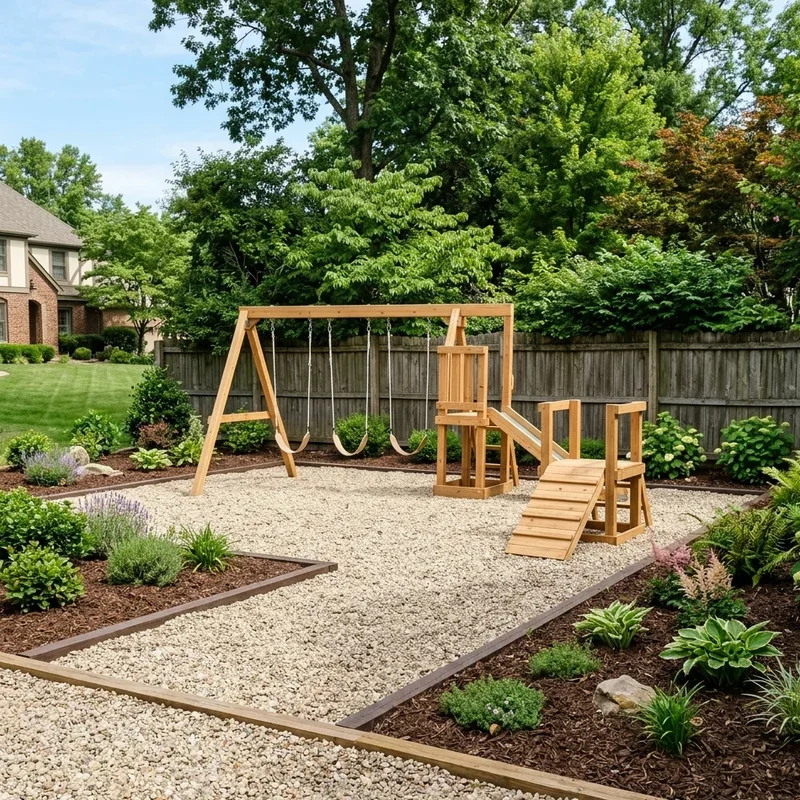 Backyard Playground Mulch Ideas
