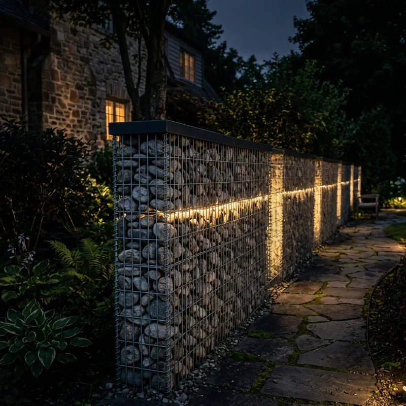 Narrow Gabion Fence Ideas