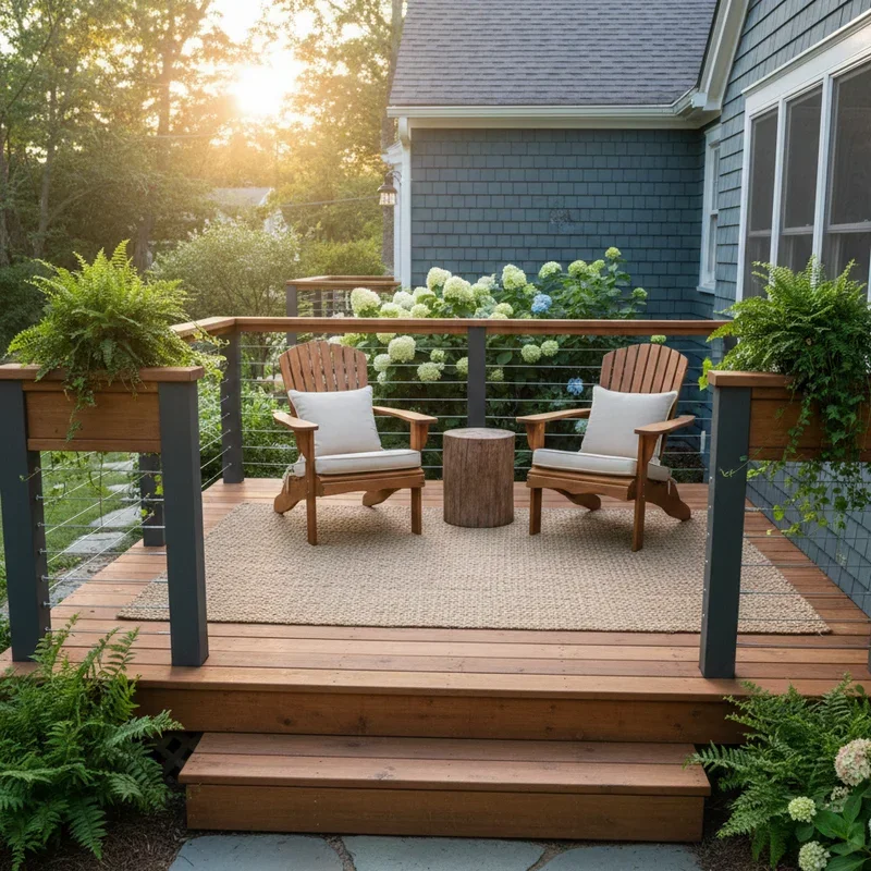 Wood Deck Front Porch Ideas