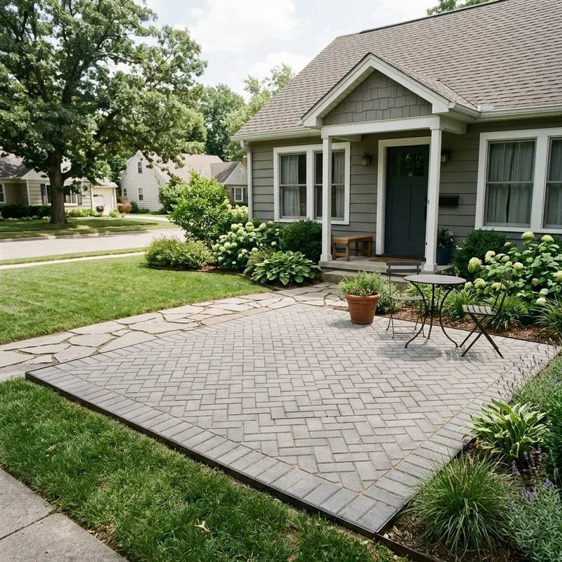 Front Yard Concrete Patio Ideas