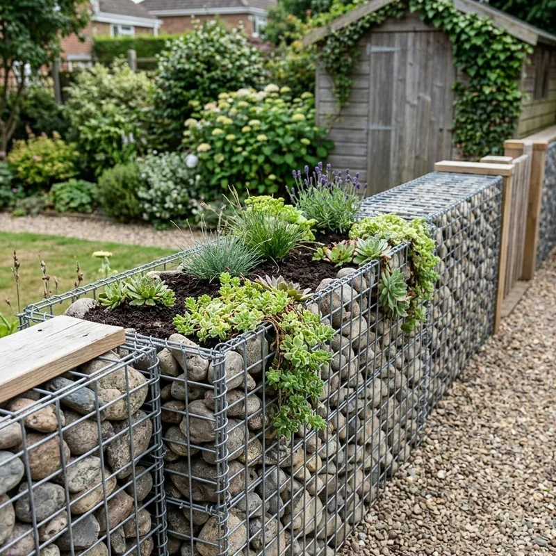 Narrow Gabion Fence Ideas