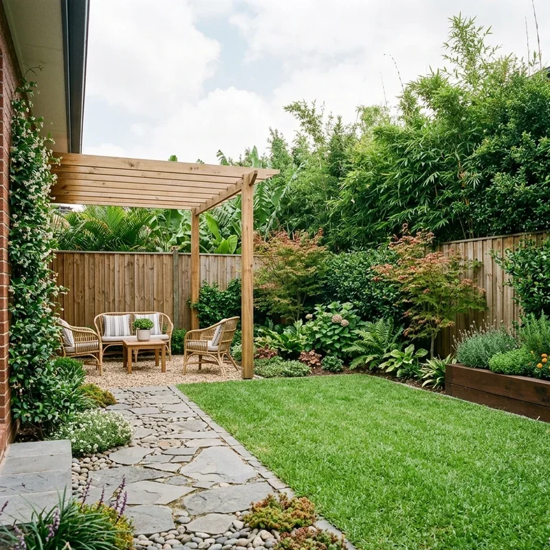 Rectangular Backyard Landscape Ideas