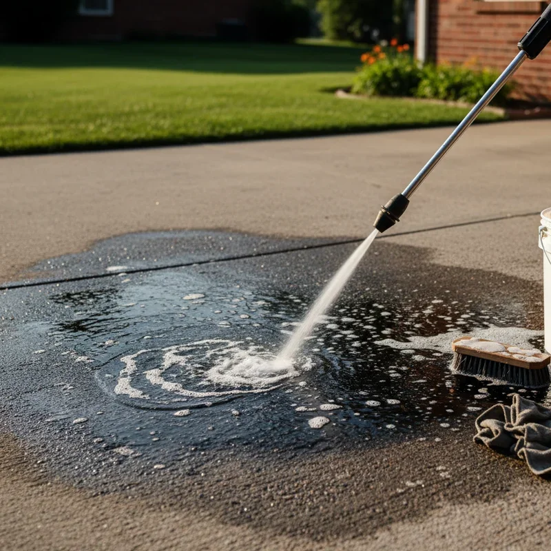 How to Clean Oil Off Driveway