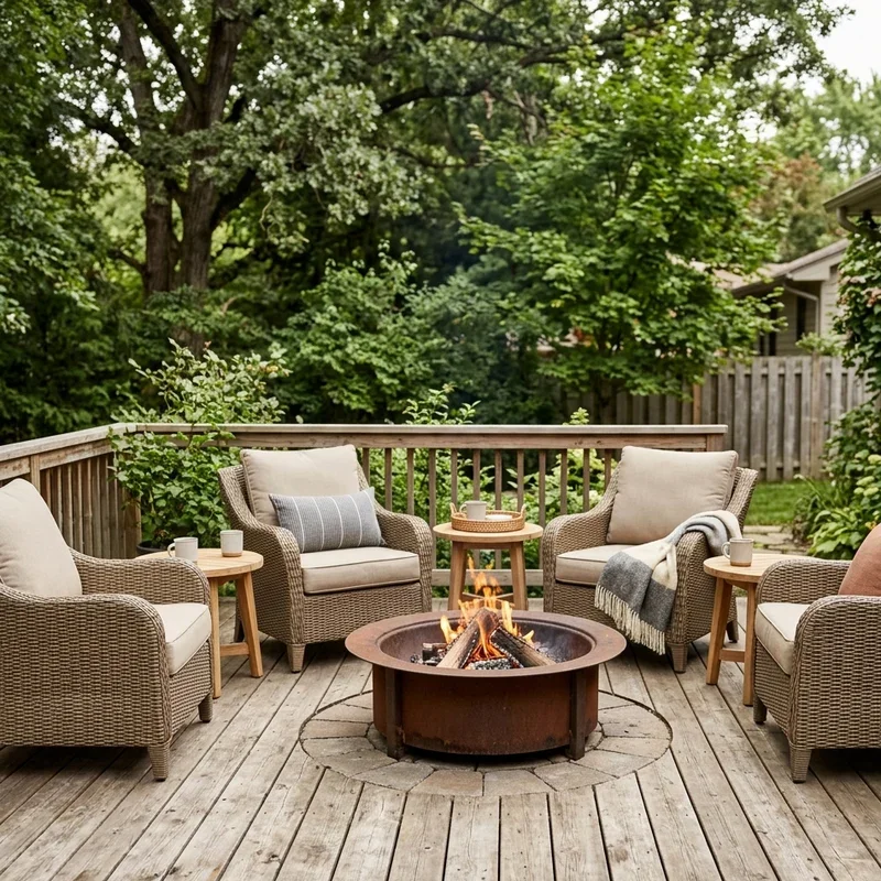 Deck With Fire Pit Ideas
