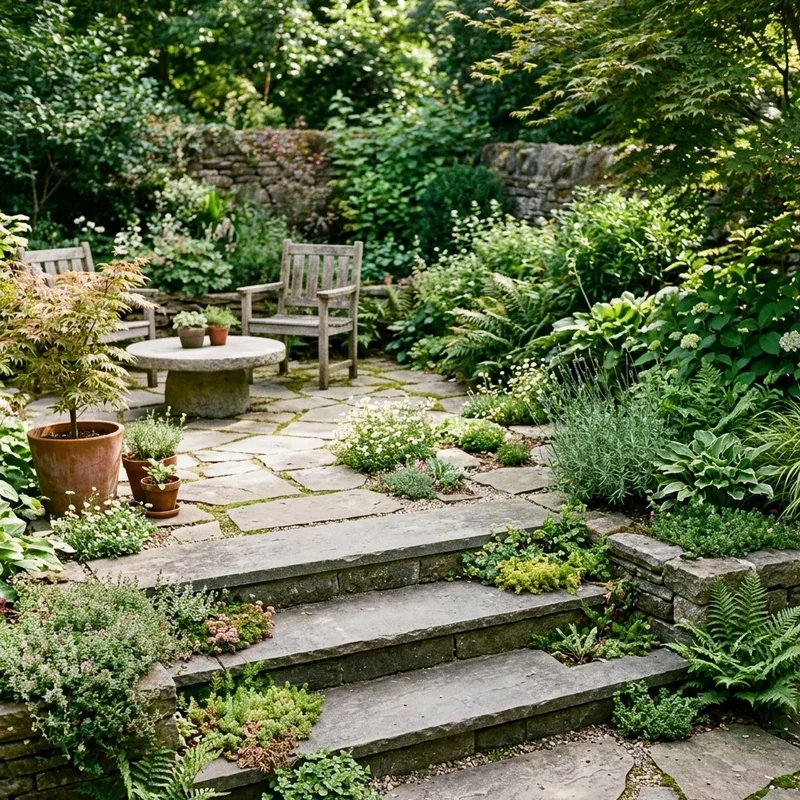 Step Down Patio Ideas