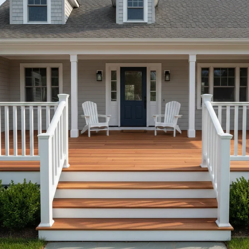 Wood Deck Front Porch Ideas