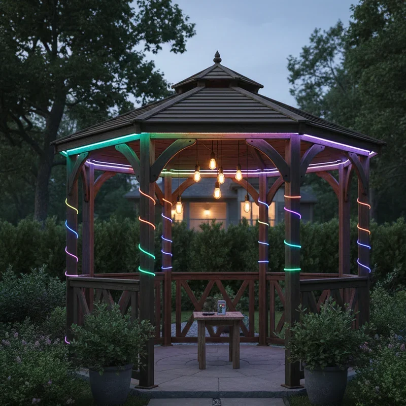 Backyard Gazebo Lighting Ideas