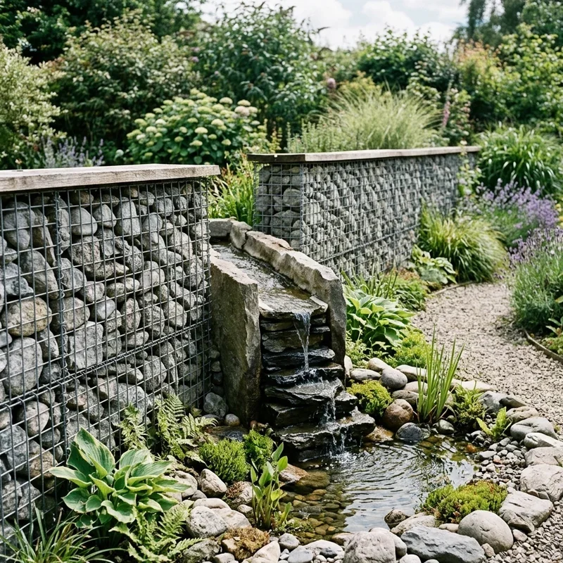Narrow Gabion Fence Ideas