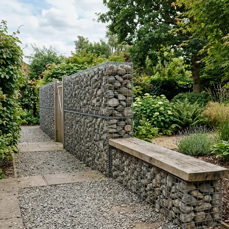 Narrow Gabion Fence Ideas