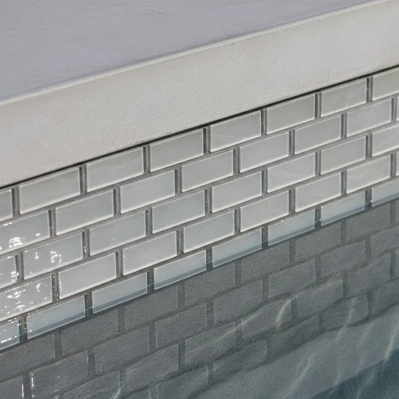 Grey Pool Waterline Tile Ideas