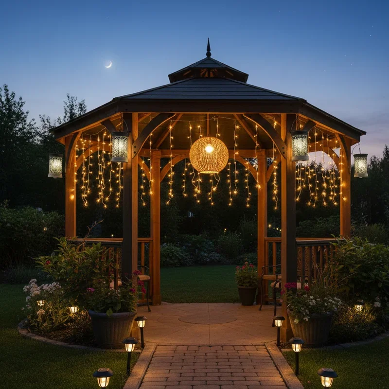 Backyard Gazebo Lighting Ideas