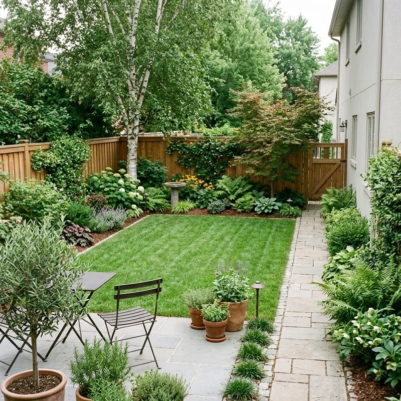 Rectangular Backyard Landscape Ideas