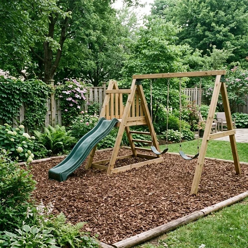 Backyard Playground Mulch Ideas