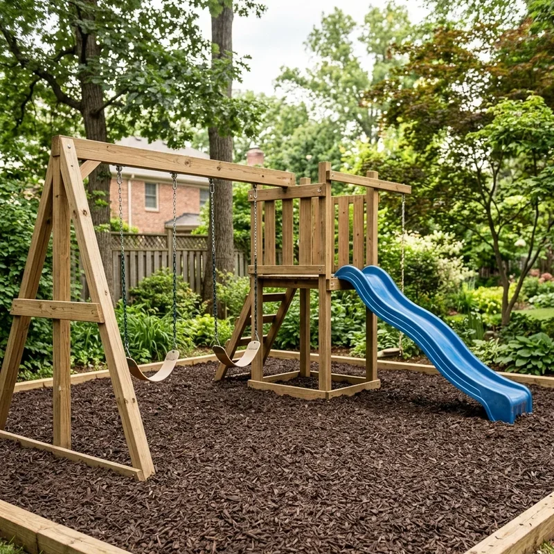 Backyard Playground Mulch Ideas