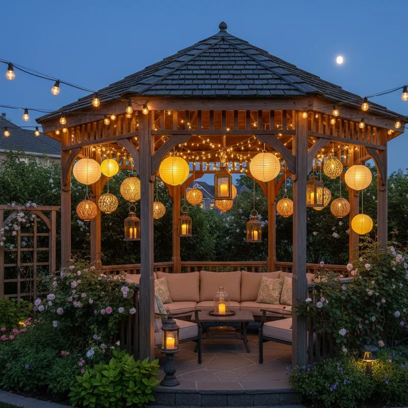 Backyard Gazebo Lighting Ideas