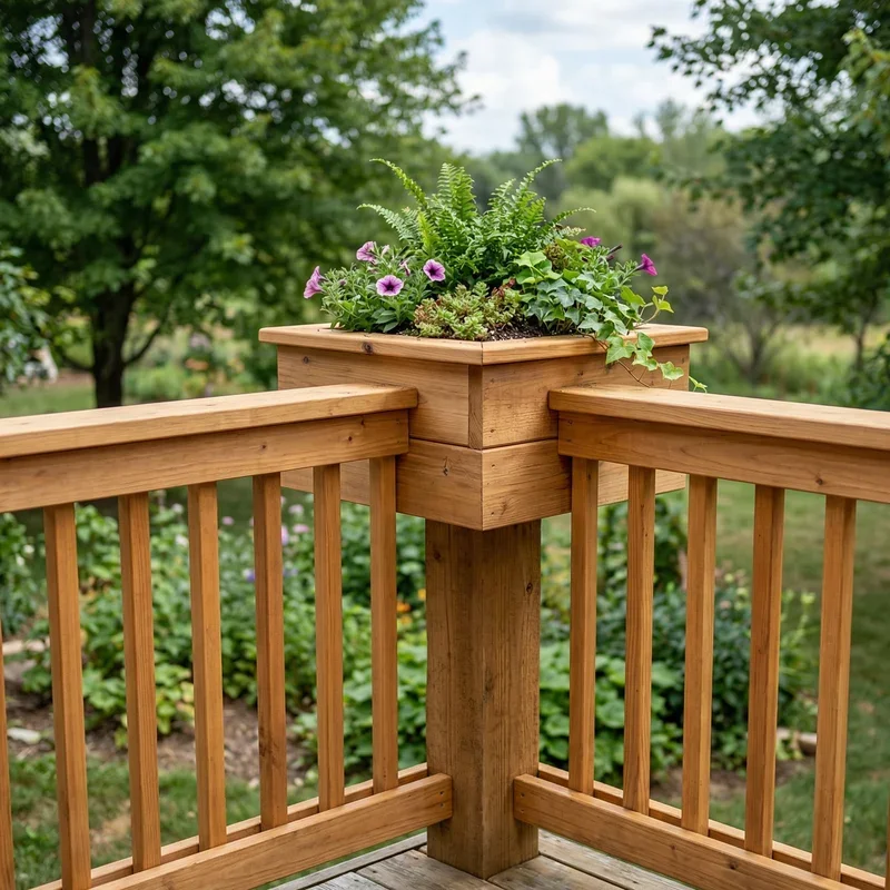 Deck Railing Corner Ideas
