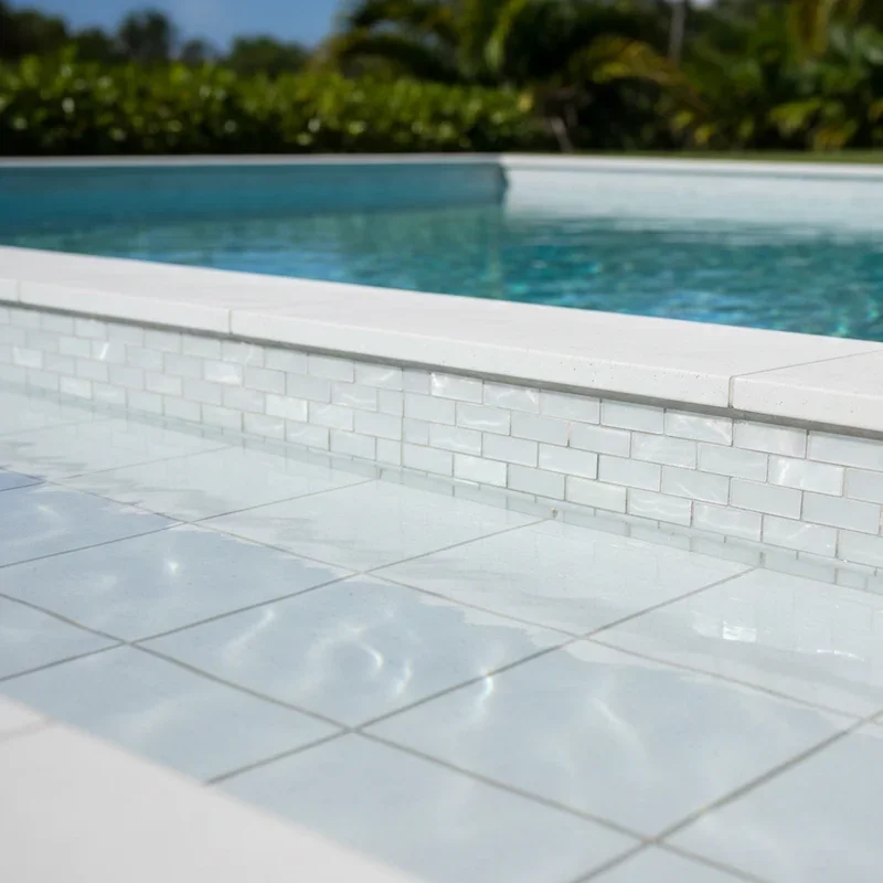 White Pool Tile Ideas