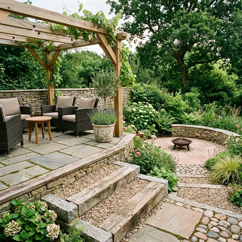 Step Down Patio Ideas