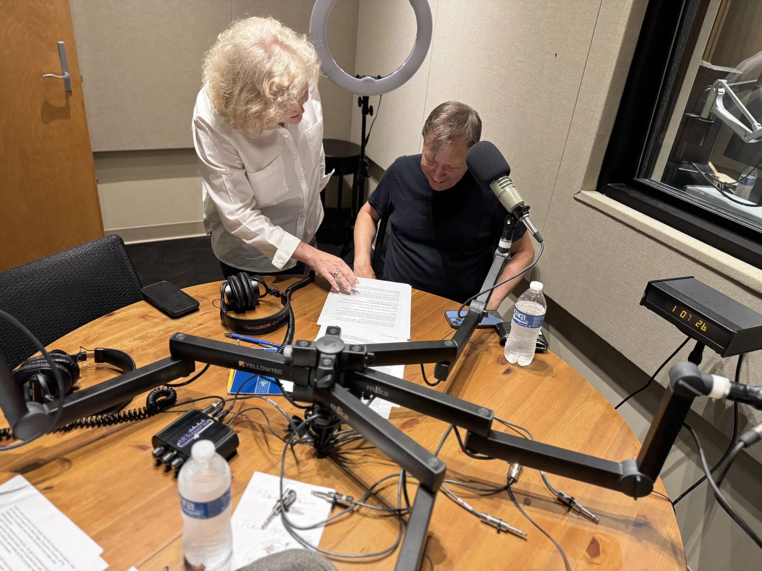 Shari Hutchinson with Chris Potter at SC Public Radio