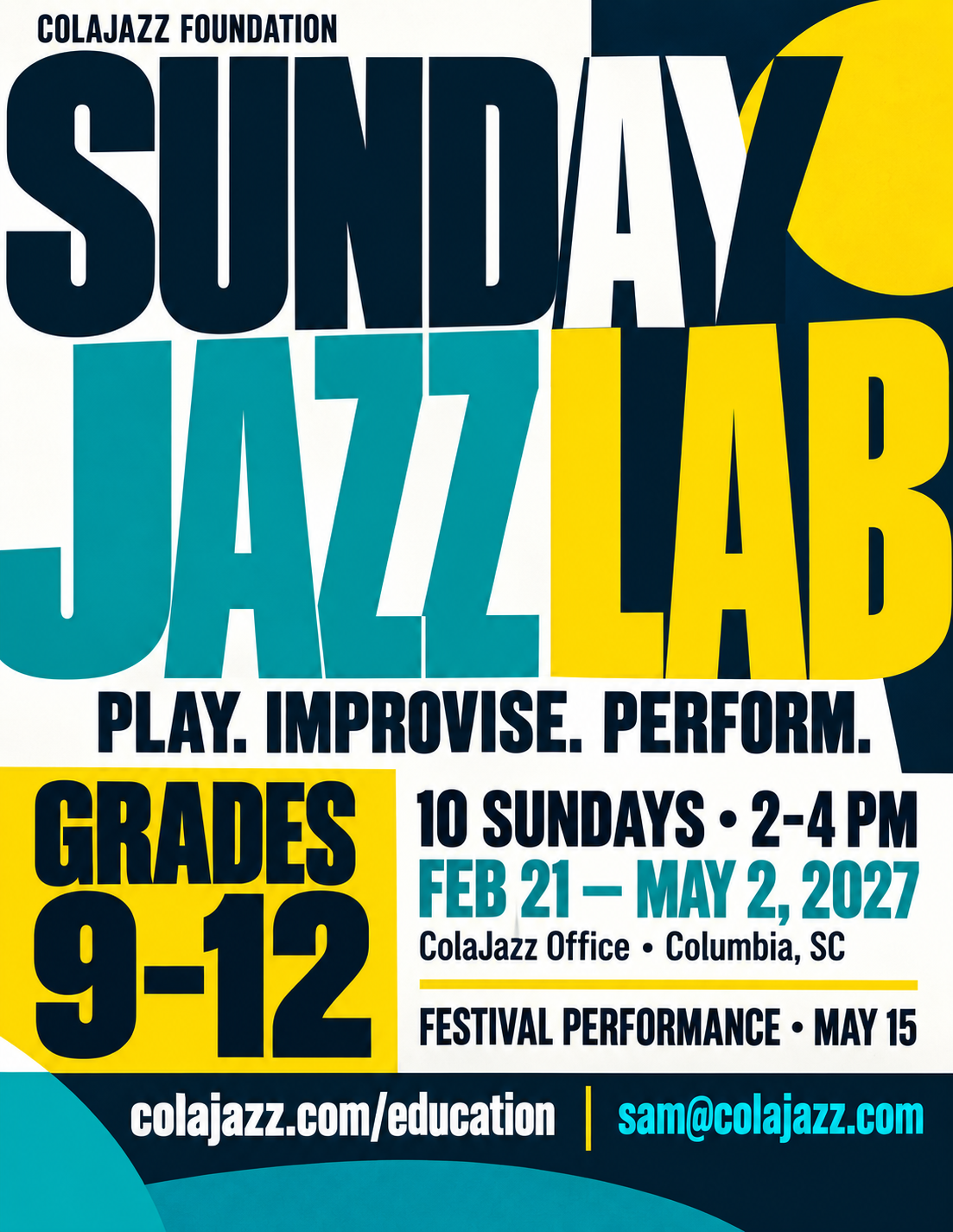 2027 Sunday Jazz Combo Lab for High School