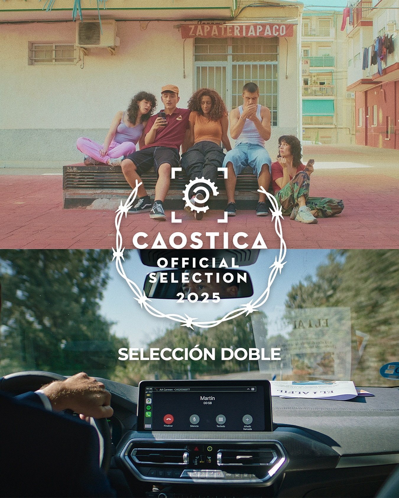 🎯 Caostica International Festival 🎯

Contentos de anunciar que dos de nuestras producciones han sido seleccionadas para la secci&oacute;n oficial del Caostica Film Festival ( @caostica_bilbao ).

Por un lado est&aacute; &ldquo;De Madrid cielo&rdquo