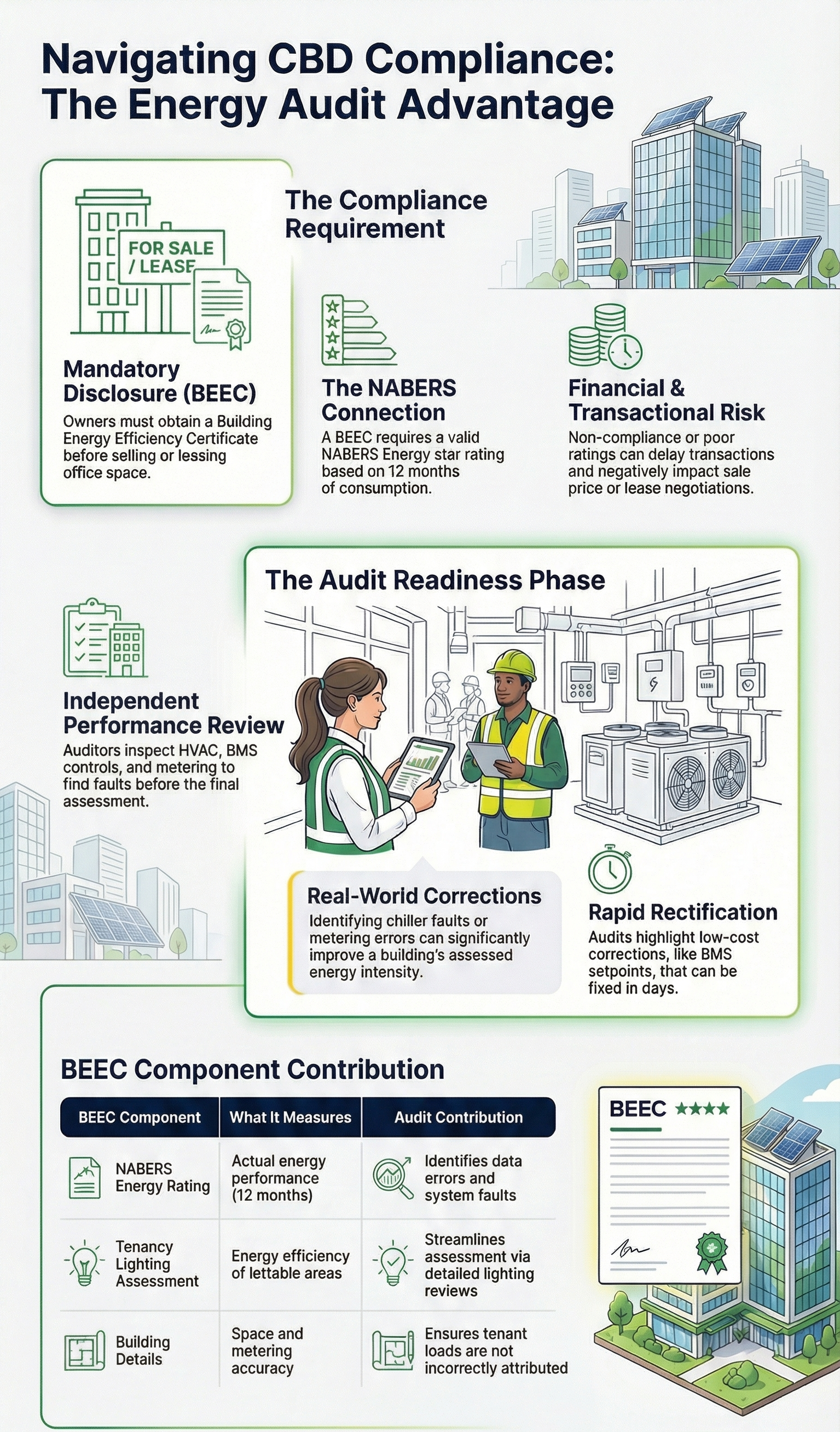 How Energy Audits Support Commercial Building Disclosure Compliance Infographic
